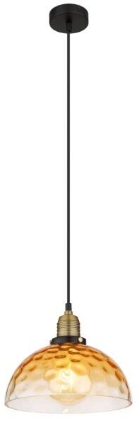 GLOBO 15786H1 SALVY závěsné svítidlo D250mm 1xE27 černá, jantarová