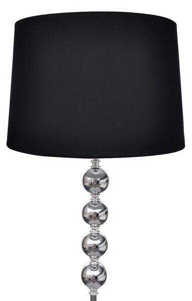 Stojací lampa s vysokým stojanem se 4 ozdobnými kuličkami, černá 240903