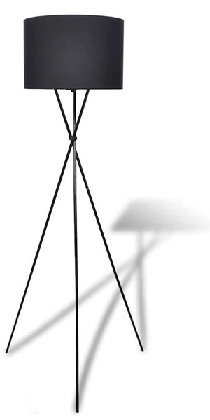 Stojací lampa s vysokým stojanem černá 240901