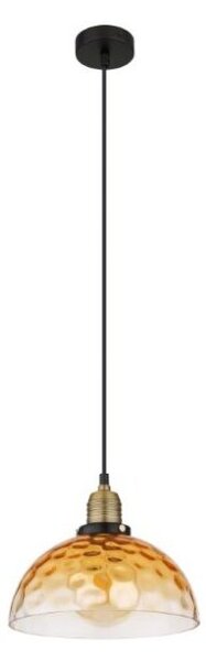 GLOBO 15786H1 SALVY závěsné svítidlo D250mm 1xE27 černá, jantarová