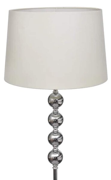 Stojací lampa s vysokým stojanem se 4 ozdobnými kuličkami, bílá 240904