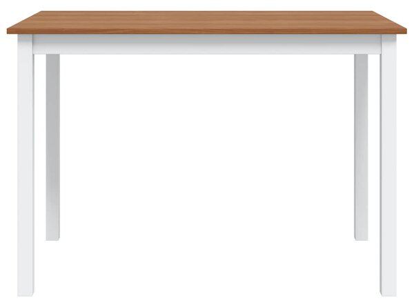 5dílný jídelní set hnědý a bílý 240884