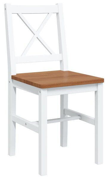5dílný jídelní set hnědý a bílý 240884