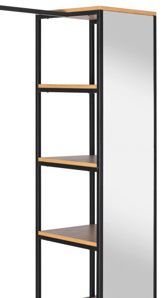 PŘEDSÍŇOVÁ STĚNA, přírodní barvy, černá, 110/177/40 cm MID.YOU - Online Only šatny & botníky, Online Only