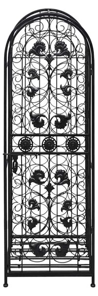 Stojan na víno na 45 lahví kovový 240939