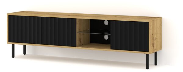 TV stolek/skříňka 156 Vinear (dub artisan + černá)