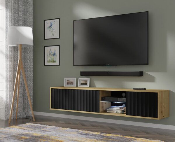 TV stolek/skříňka 156 Vinear (dub artisan + černá)