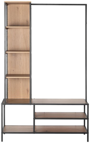 PŘEDSÍŇOVÁ STĚNA, přírodní barvy, černá, 110/177/40 cm MID.YOU - Online Only šatny & botníky, Online Only