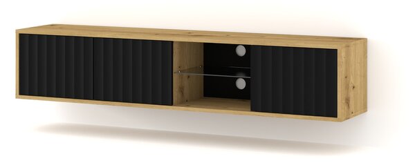 TV stolek/skříňka 156 Vinear (dub artisan + černá)