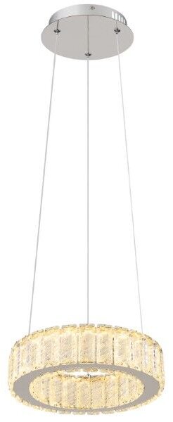 GLOBO 67162-30 MUCKY závěsné svítidlo D300mm LED 30W/1920lm 2700-6000K chromová, průhledná, dálkový ovladač