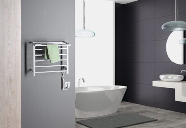 Sapho Sapho, ELZOR Elektrický sušák ručníků 500x470mm, 60W, bílá matná, EB500