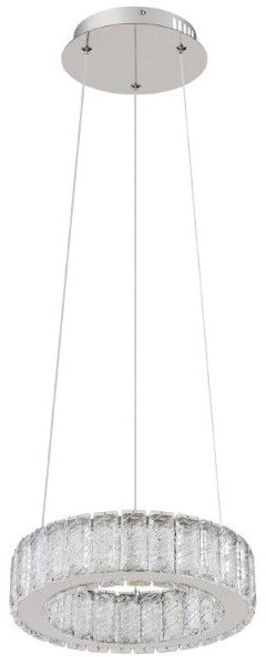 GLOBO 67162-30 MUCKY závěsné svítidlo D300mm LED 30W/1920lm 2700-6000K chromová, průhledná, dálkový ovladač