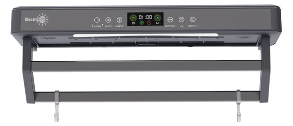 Sušák ručníků s UV sterilizátorem ElectricSun PREMIUM Grey, 450 W, do koupelny nebo kuchyně, nástěnný, 60 cm