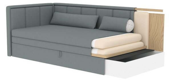 Růžová žinylková rozkládací/s úložným prostorem pohovka 214 cm Fulgeo – ELTAP