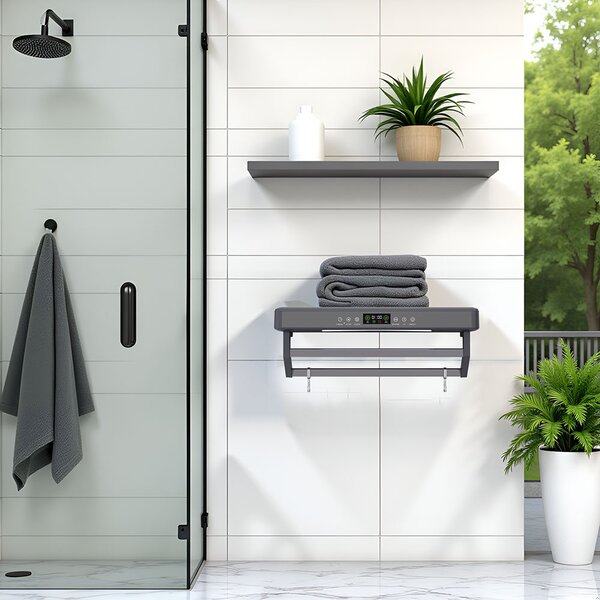 Sušák ručníků s UV sterilizátorem ElectricSun PREMIUM Grey, 450 W, do koupelny nebo kuchyně, nástěnný, 60 cm