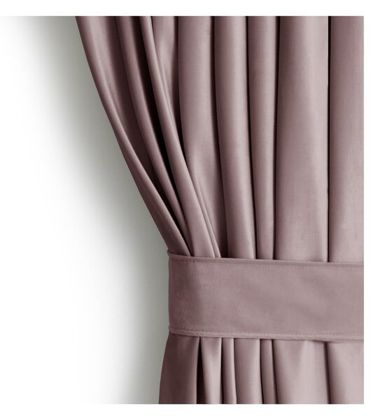 Světle hnědý sametový dimout závěs 140x245 cm Pleat – Restilo