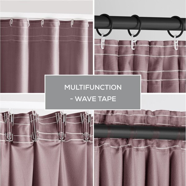 Světle hnědý sametový dimout závěs 140x245 cm Pleat – Restilo