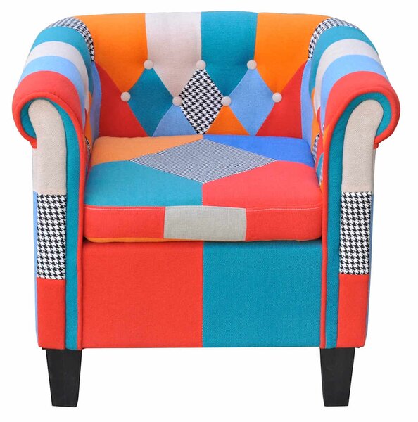 Křeslo patchwork textilní 241027