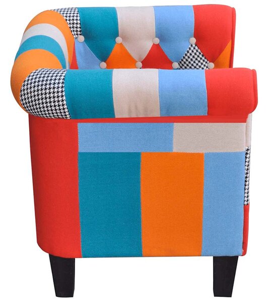 Křeslo patchwork textilní 241027