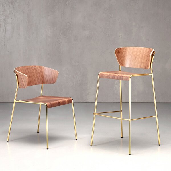 Scab Design designové barové židle Lisa Barstool Wood (výška 65 cm)