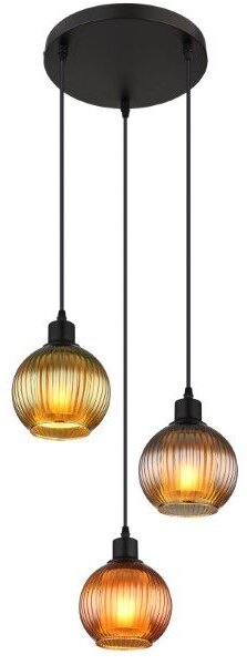 GLOBO 15638-3 ZUMBA závěsné svítidlo D360mm 3xE27 černá, vícebarevná