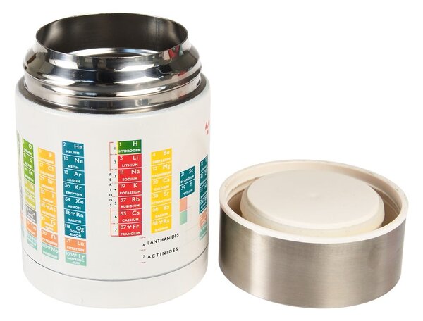 Krémová/ve stříbrné barvě termoska na jídlo/dětská 450 ml Periodic Table – Rex London
