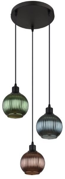 GLOBO 15638-3 ZUMBA závěsné svítidlo D360mm 3xE27 černá, vícebarevná