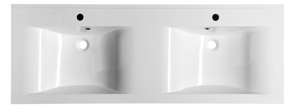 Sapho Sapho, FLAVIA dvojumyvadlo 140x50cm, litý mramor, bílá, 68141