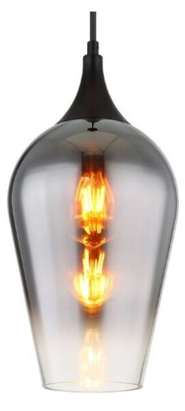 GLOBO 15552H3 LAVUS závěsné svítidlo D180mm 1xE27 černá, průhledná chromová