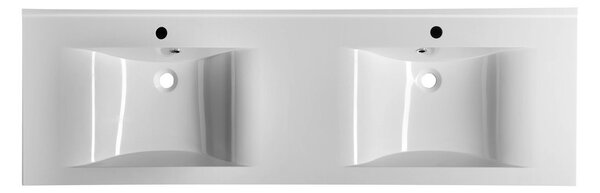 Sapho Sapho, FLAVIA dvojumyvadlo 160x50cm, litý mramor, bílá, 68164