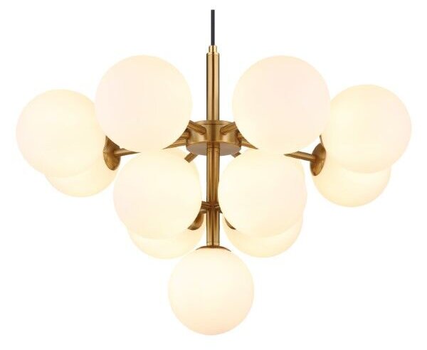 GLOBO 56143-13G GRAPPY závěsné svítidlo D560mm 13xG9 zlatá, bílá