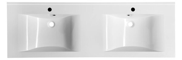 Sapho Sapho, FLAVIA dvojumyvadlo 150x50cm, litý mramor, bílá, 68154