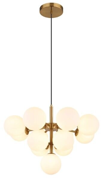 GLOBO 56143-13G GRAPPY závěsné svítidlo D560mm 13xG9 zlatá, bílá