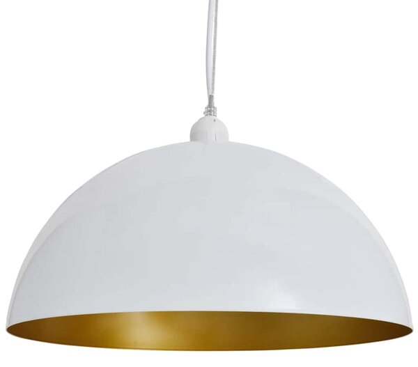 Stropní lampa polokoule 2 ks s nastavitelnou výškou bílá 241114