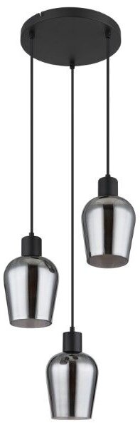 GLOBO 15627-3 RYAN závěsné svítidlo D285mm 3xE27 černá, kouřová