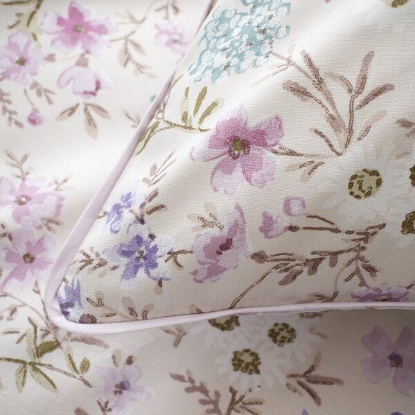 Bavlněné povlečení na dvoulůžko v levandulové a béžové barvě 200x200 cm Ditsy Floral – Bianca