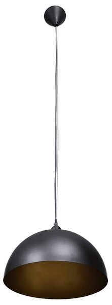 Stropní lampa polokoule 2 ks s nastavitelnou výškou černá 241113