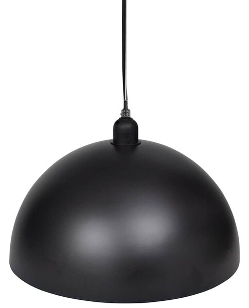 Stropní lampa polokoule 2 ks s nastavitelnou výškou černá 241113