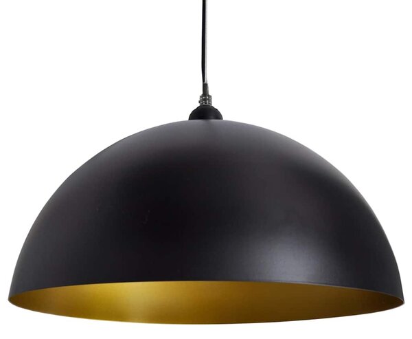 Stropní lampa polokoule 2 ks s nastavitelnou výškou černá 241113