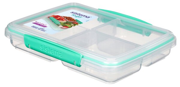 Sistema Krabička na svačinu Multi Split To Go se 3 oddíly 820 ml Barva: minty teal