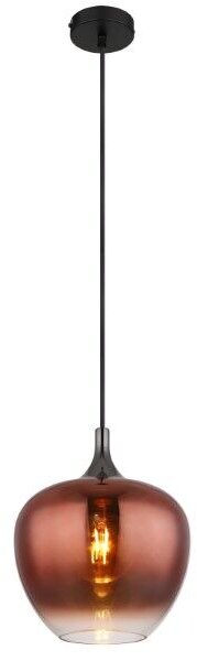 GLOBO 15548HG MAXY závěsné svítidlo D240mm 1xE27 černá, měděná