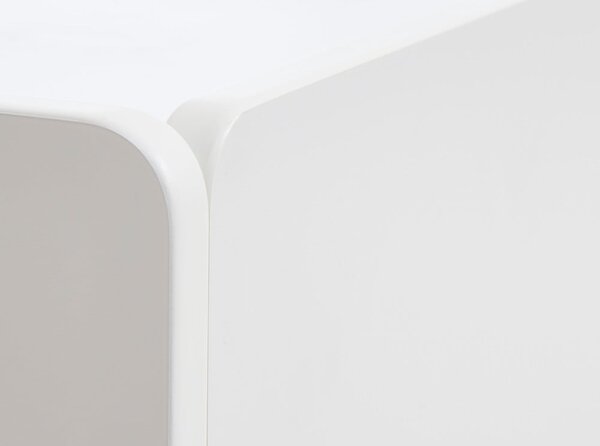 Bílý TV stolek 160x55x45 cm Bera – Unique Furniture