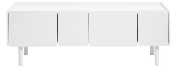 Bílý TV stolek 160x55x45 cm Bera – Unique Furniture
