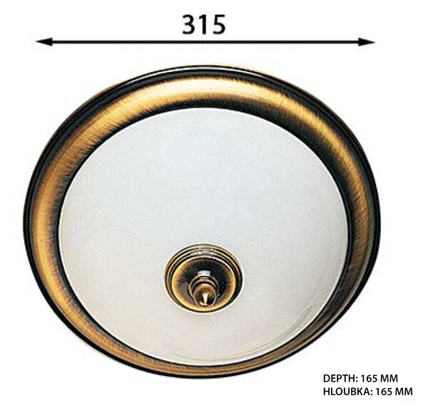 Sapho Sapho, GLOSTER stropní svítidlo 2xE14, 40W, 230V, bronz, AU514