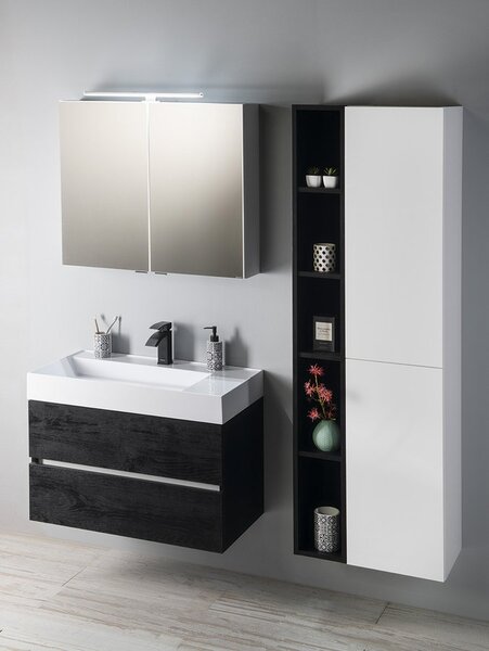 Sapho Sapho, GODIVA umyvadlo 83x44cm, litý mramor, bílá, GU083L
