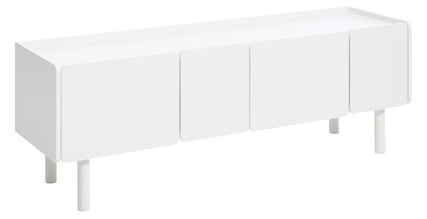 Bílý TV stolek 160x55x45 cm Bera – Unique Furniture
