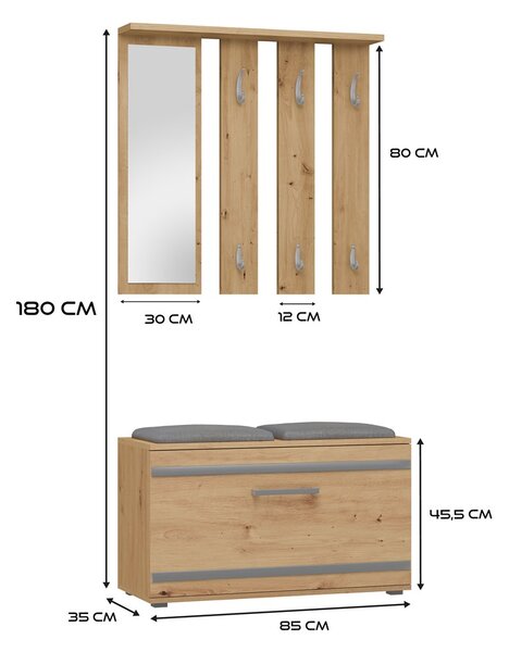 Předsíňová stěna Gardena artisan - FALCO