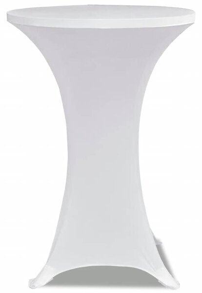 Potahy na koktejlový stůl Ø 60 cm, bílé strečové, 2 ks 241201