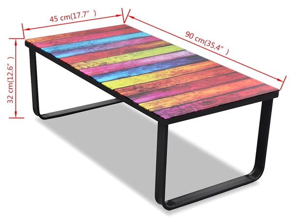 Skleněný konferenční stolek s potiskem, motiv klavíru 241175