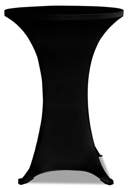 Potahy na koktejlový stůl Ø 60 cm, černé strečové, 2 ks 241204